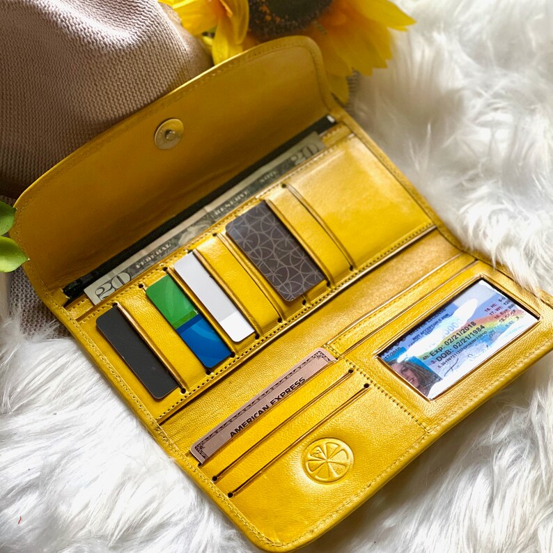 Embossed Authentic Leather Wallets Women's Wallets Etsy