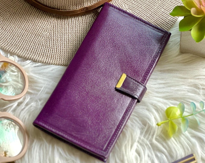 Personalized Leather Bifold Wallet: Slim Retro Wallet for Women