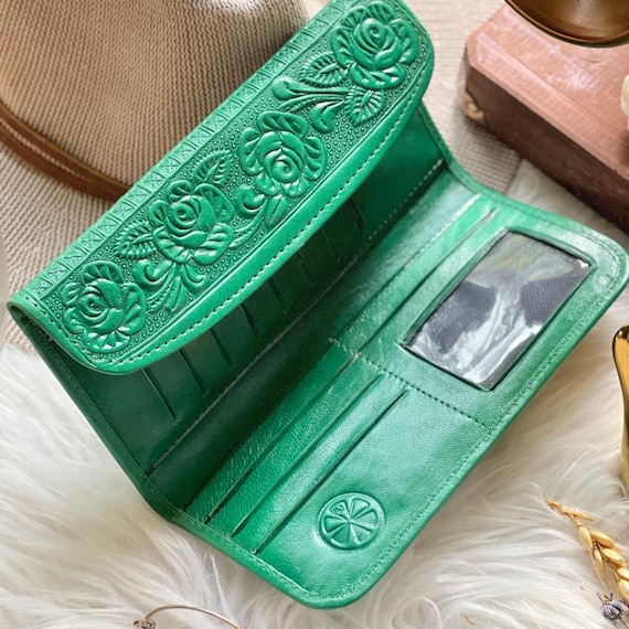 Handmade embossed wallets for women • Leather woman wallet • gifts for her