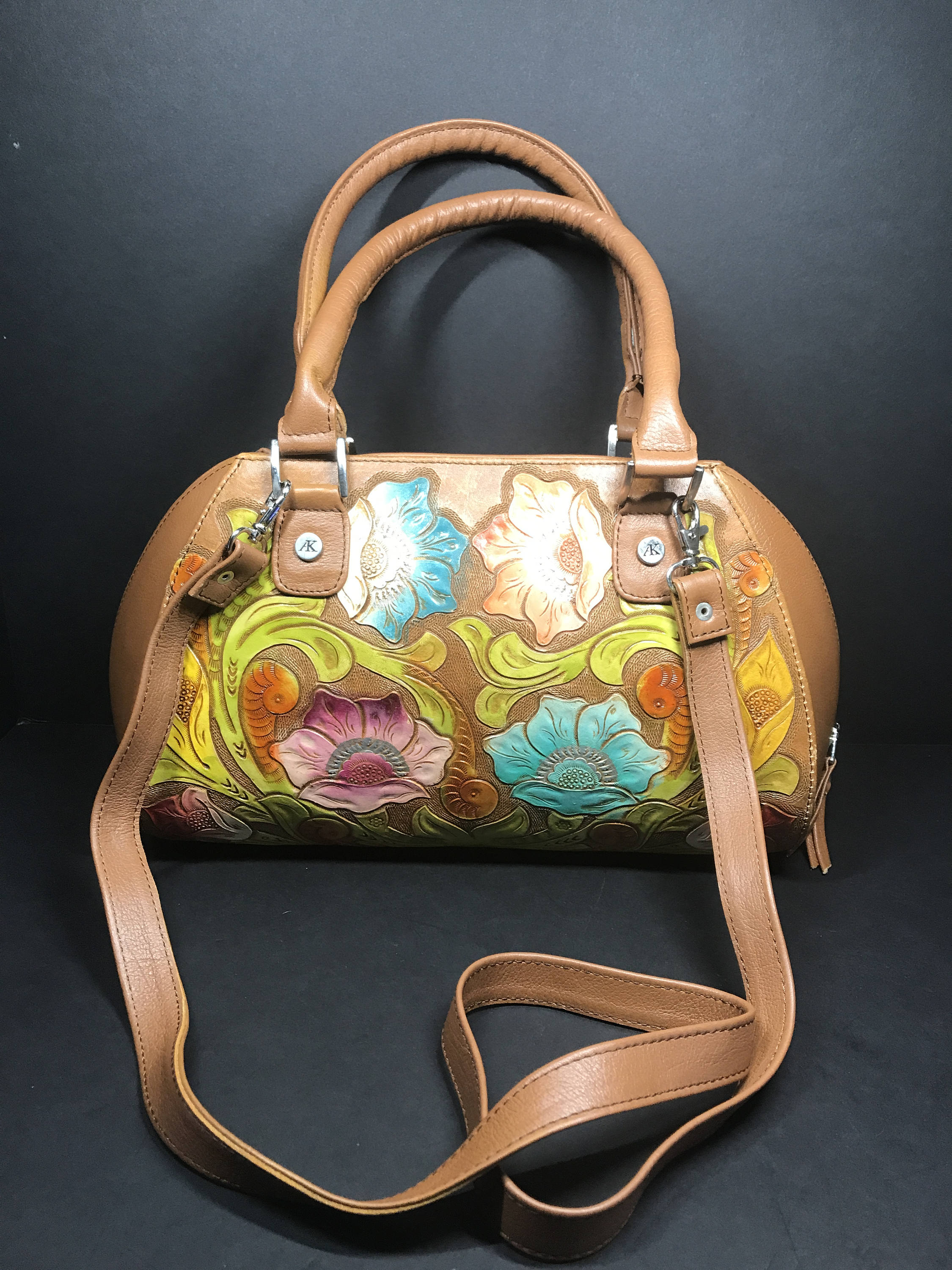 Hand Tooled Clutch/ Leather clutch / Carved Purse / Floral HandBag / Bohemian Clutch / Western