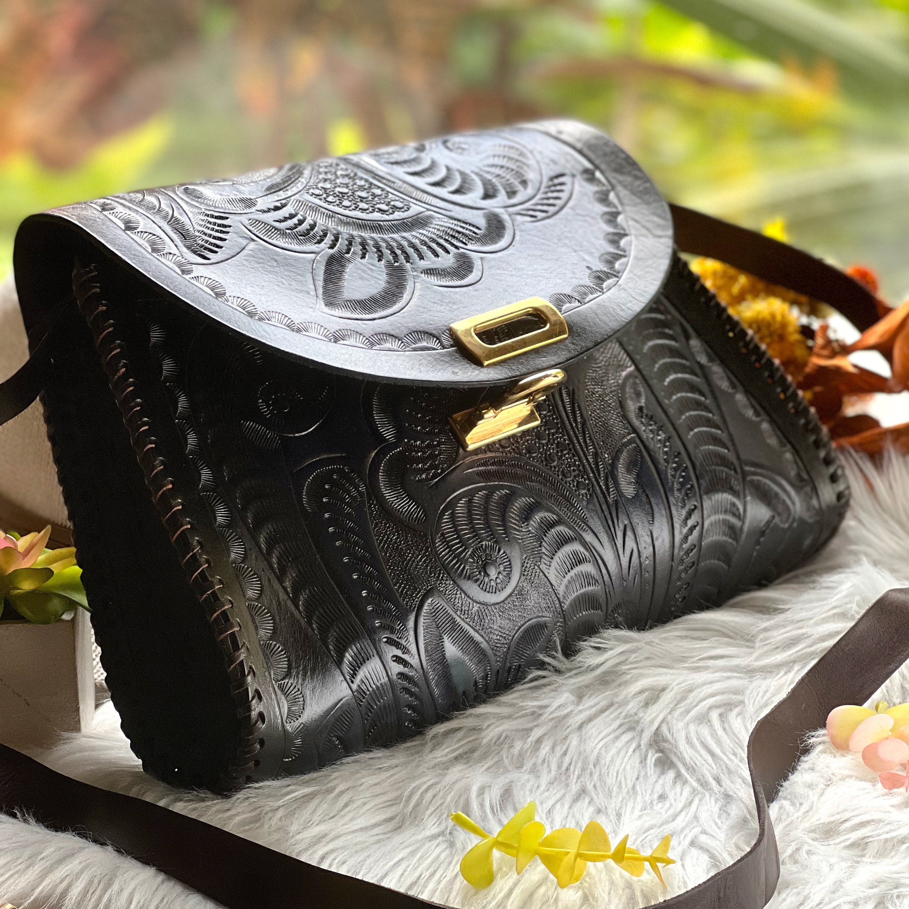 Western leather purse • Saddle bag • Leather handbag • gifts for her