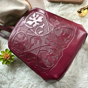 Leather backpack	backpack for women	women's backpack	gifts for her	tooled backpack	woman backpack	backpack purse	travel backpack	womens backpack	backpack leather	backpack women purse	tooled leather	western backpack