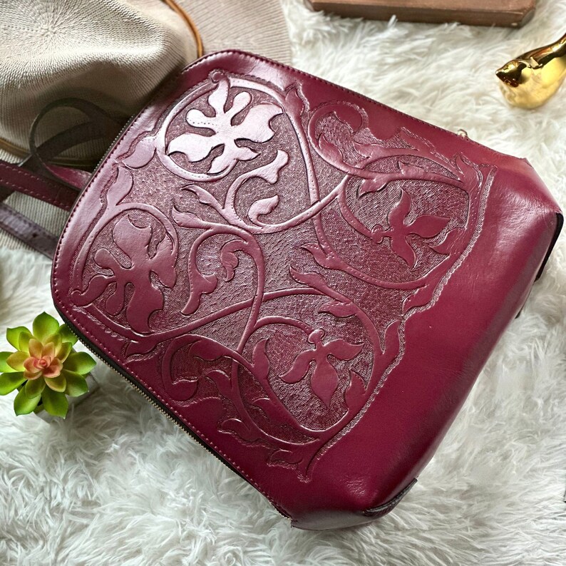 Leather backpack	backpack for women	women's backpack	gifts for her	tooled backpack	woman backpack	backpack purse	travel backpack	womens backpack	backpack leather	backpack women purse	tooled leather	western backpack