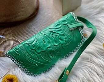Soft Leather Glasses Case • Handmade Eyeglass Pouch • Travel Sunglasses Holder • Personalized Gift for Her & Mom