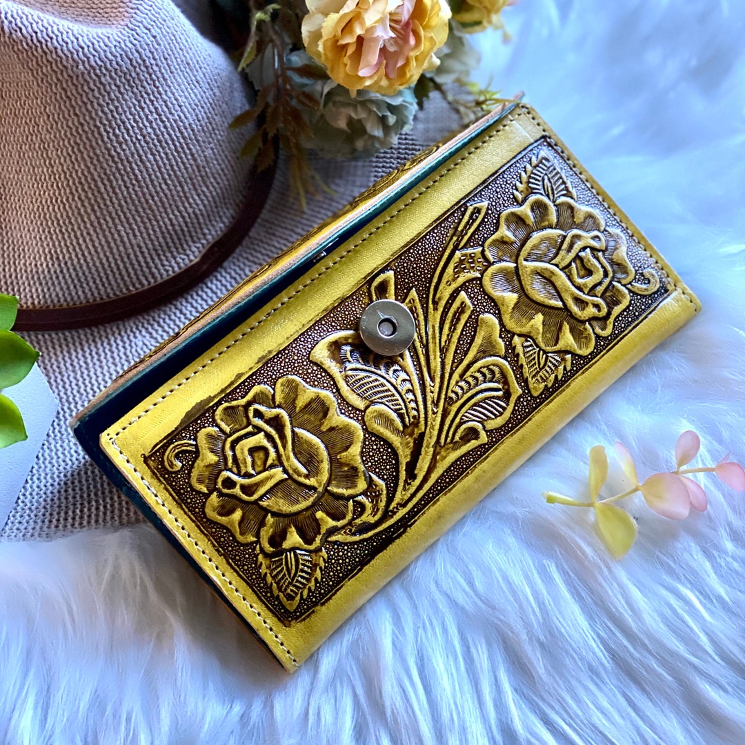 Handmade Leather Wallets for Women western Wallet Woman Etsy