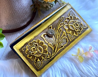 Handmade Leather wallets for women -western wallet woman - gift for her