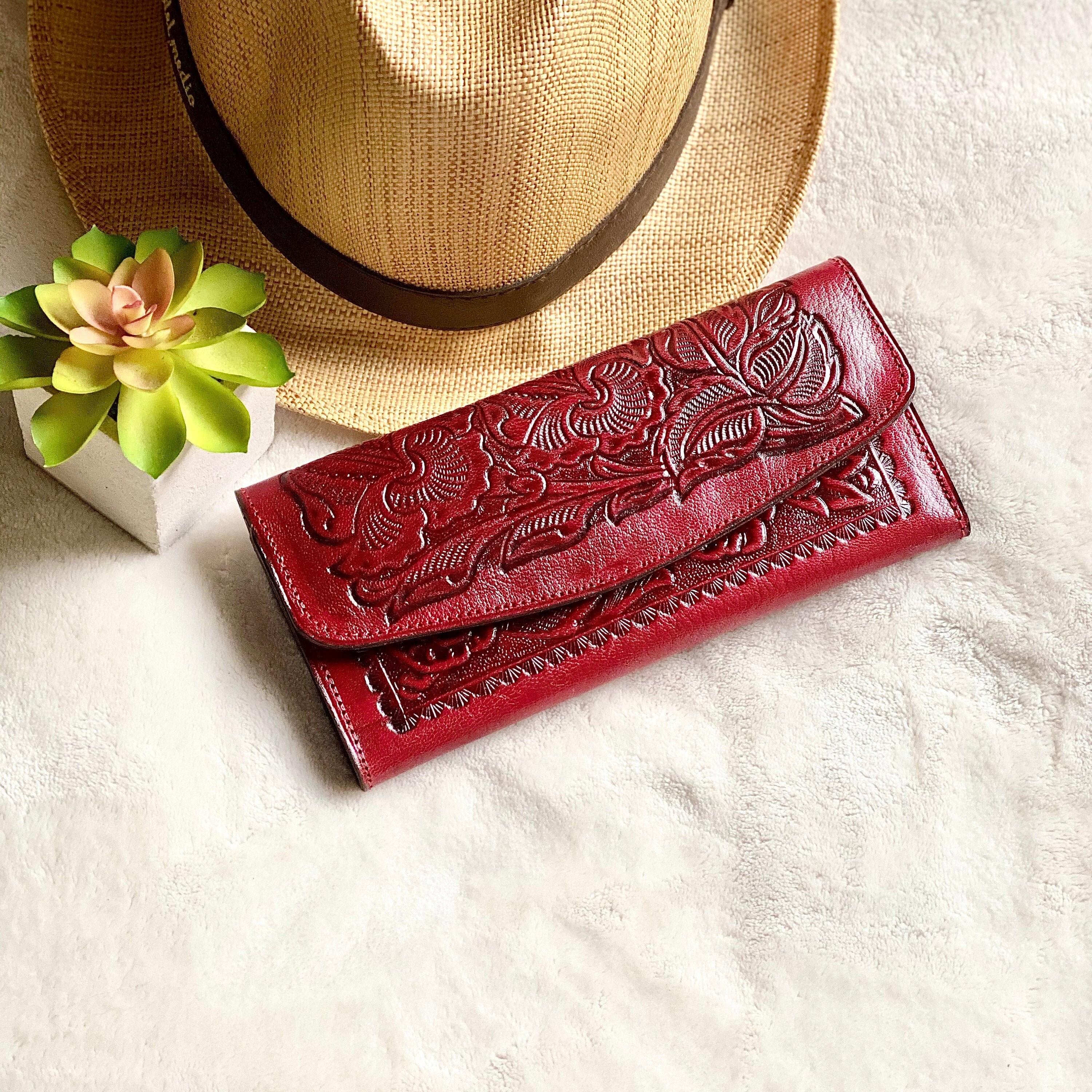 Leather woman wallet / Bohemian leather wallet / Wallets for woman