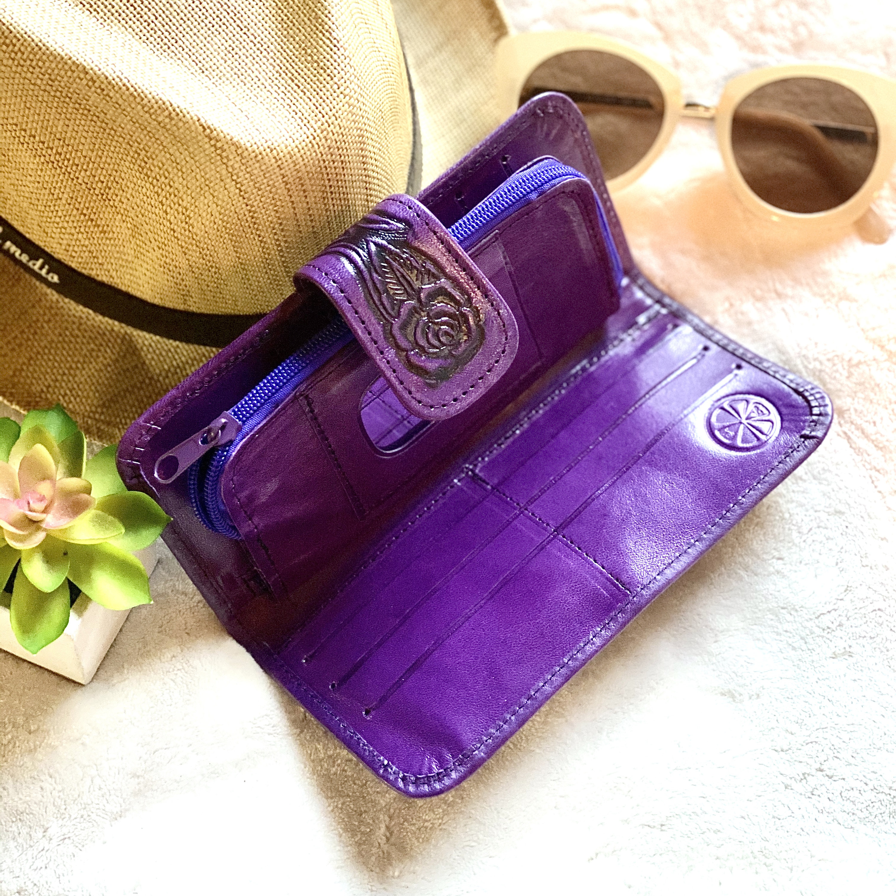 Handmade women's wallet leather Western wallet Bohemian wallet