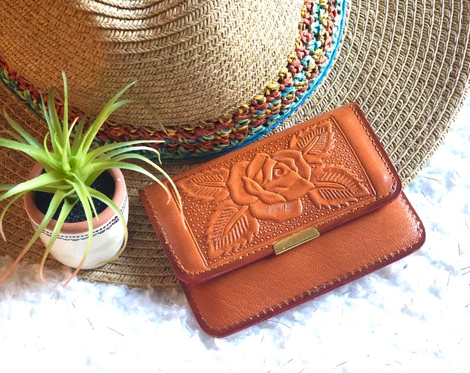 Small Leather Card Holder •  Cute Leather wallets for women •  personalized gift for woman