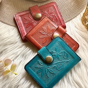 Card holder wallet • personalized gifts for her • small wallet • pocket wallet • leather wallet