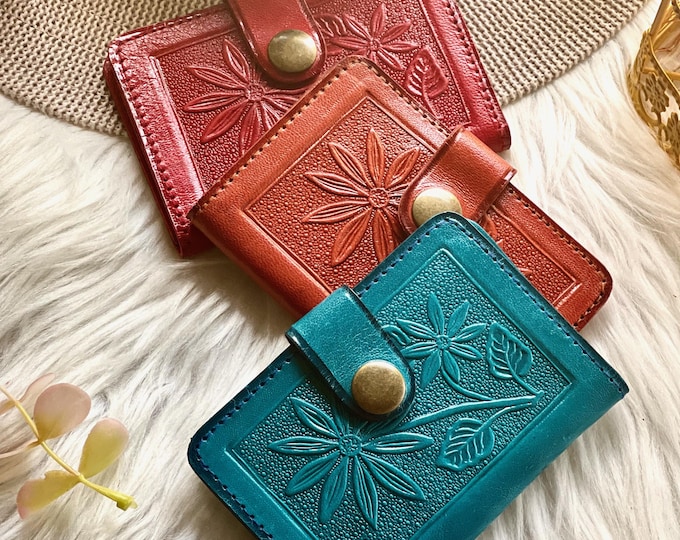 Card holder wallet • personalized gifts for her • small wallet • pocket wallet • leather wallet