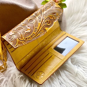 Handmade Leather Women's Wallet: Unique Gift for Wife & Mom • cute gifts