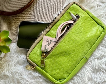 Leather Belt Bag for Women: Embossed Handmade Fanny Pack