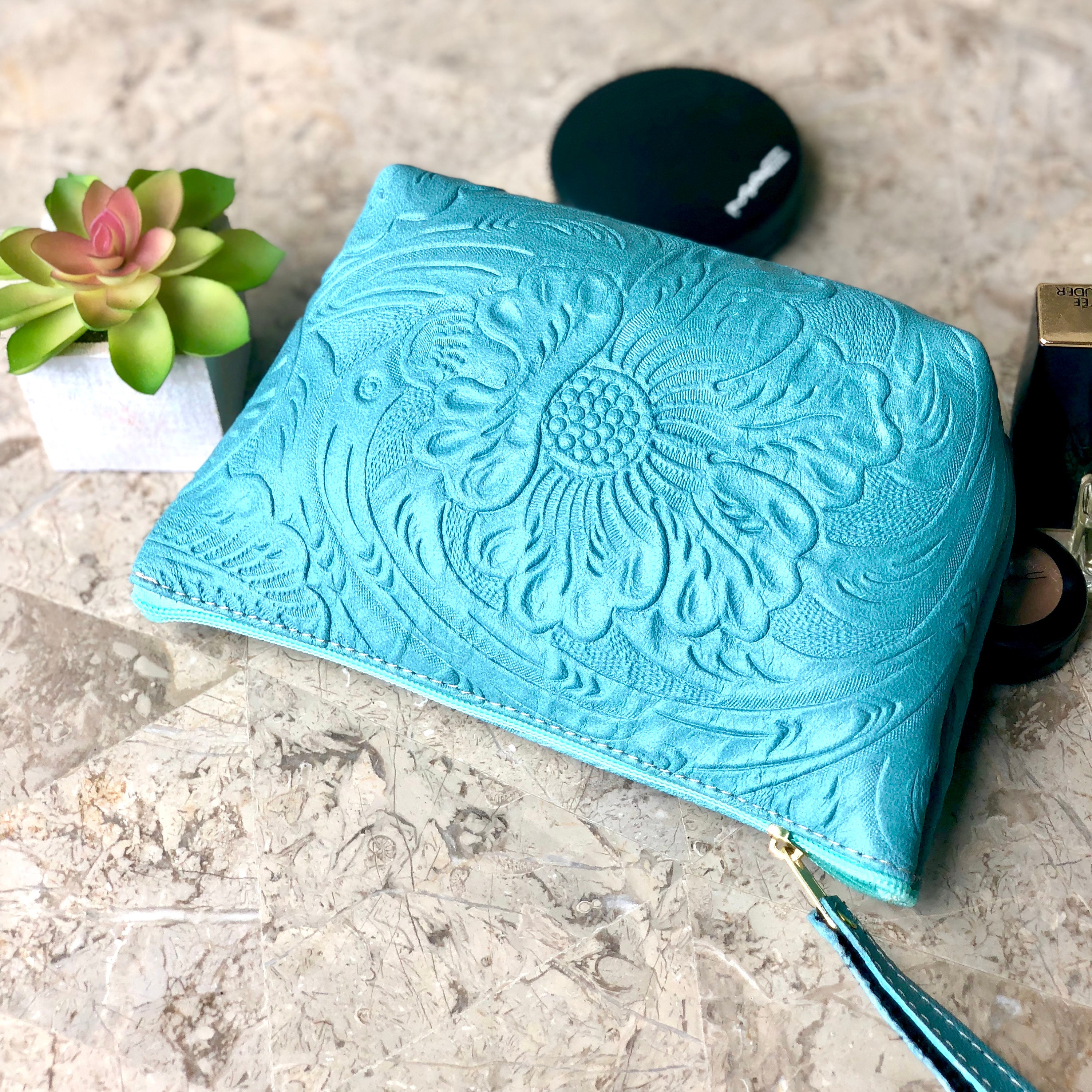 Cosmetic Bag, Make up Bag, Leather Bag, Handmade Leather Makeup Bag