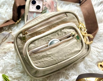 Handmade Leather Chest Bag for Women: Small Crossbody Fanny Pack