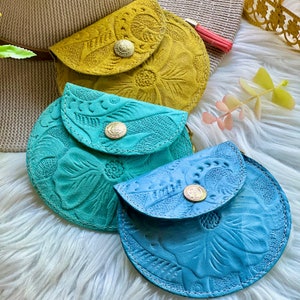 Cute sustainable leather coin purse • small pouch • leather pouch • women's coin purse • leather coin wallet • gifts for women