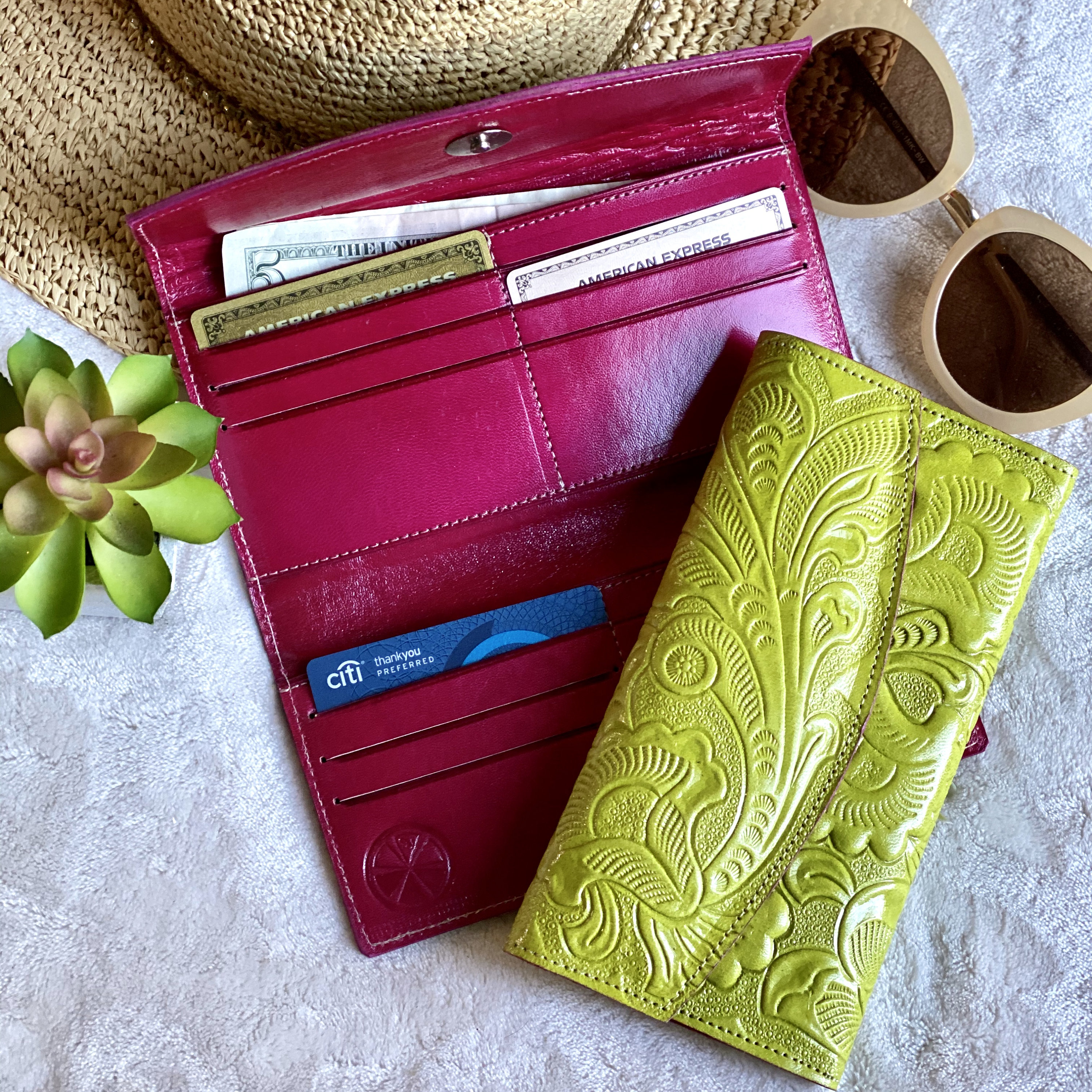 Leather Tooled Wallets For Women IUCN Water