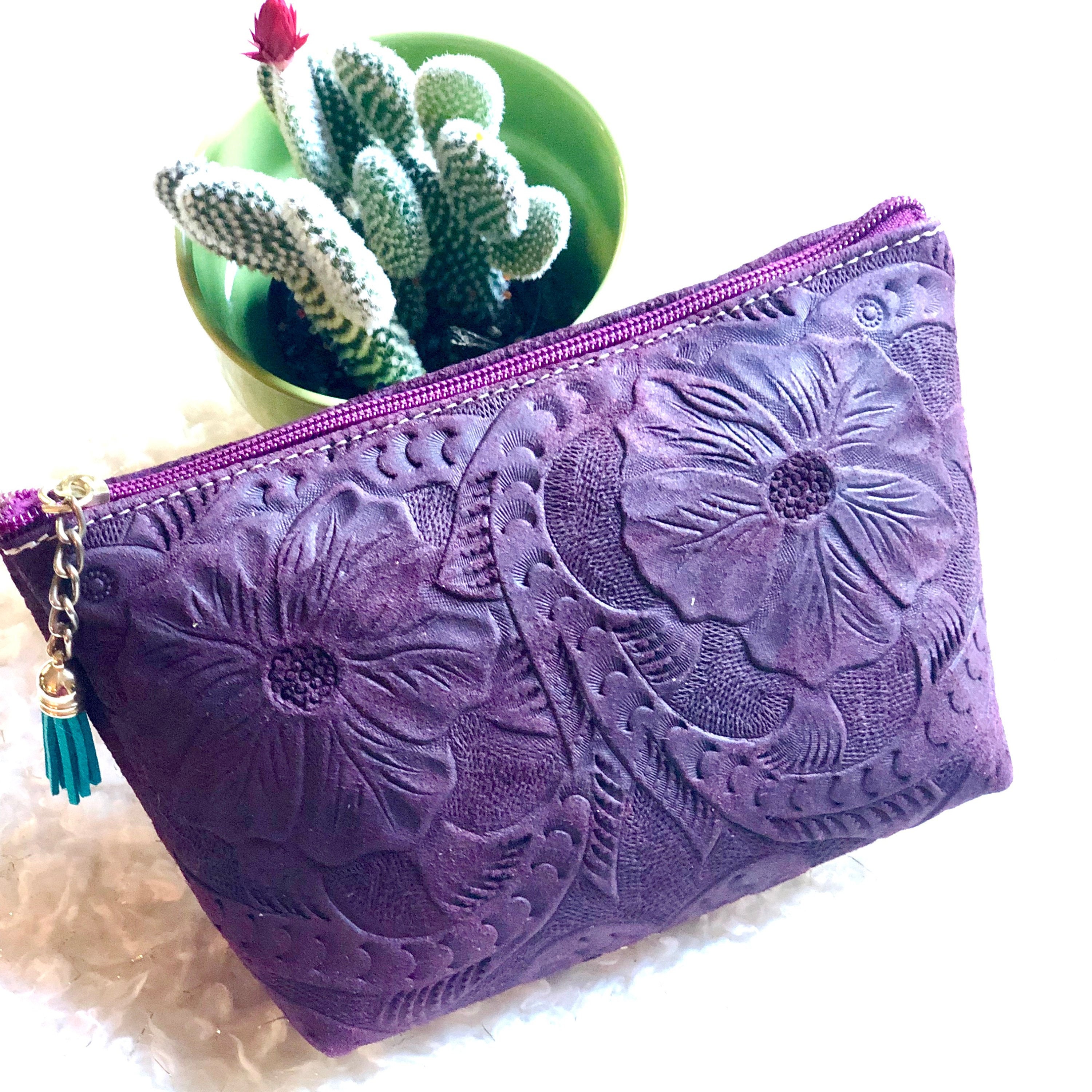 Cosmetic Bag, Make up Bag, Leather Bag, Handmade Leather Makeup Bag