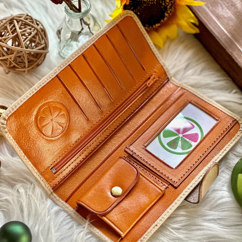 Embossed Sunflowers Small Leather Wallets for Women Ladies Etsy