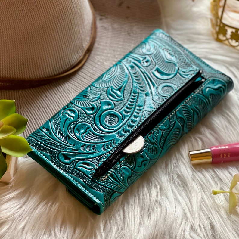 Personalized Handmade Leather Women's Wallets Etsy