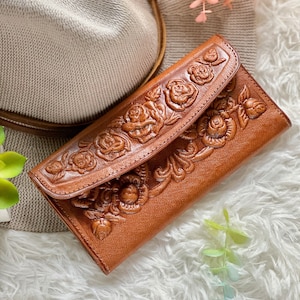 Carteras de cuero estilo victoriano para mujer • regalos personalizados para ella • carteras para tarjetas de crédito
