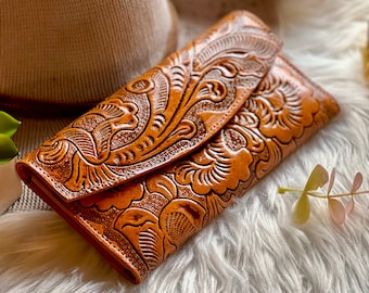 Authentic leather woman wallet • woman leather wallet • Gifts for her  leather gifts for her