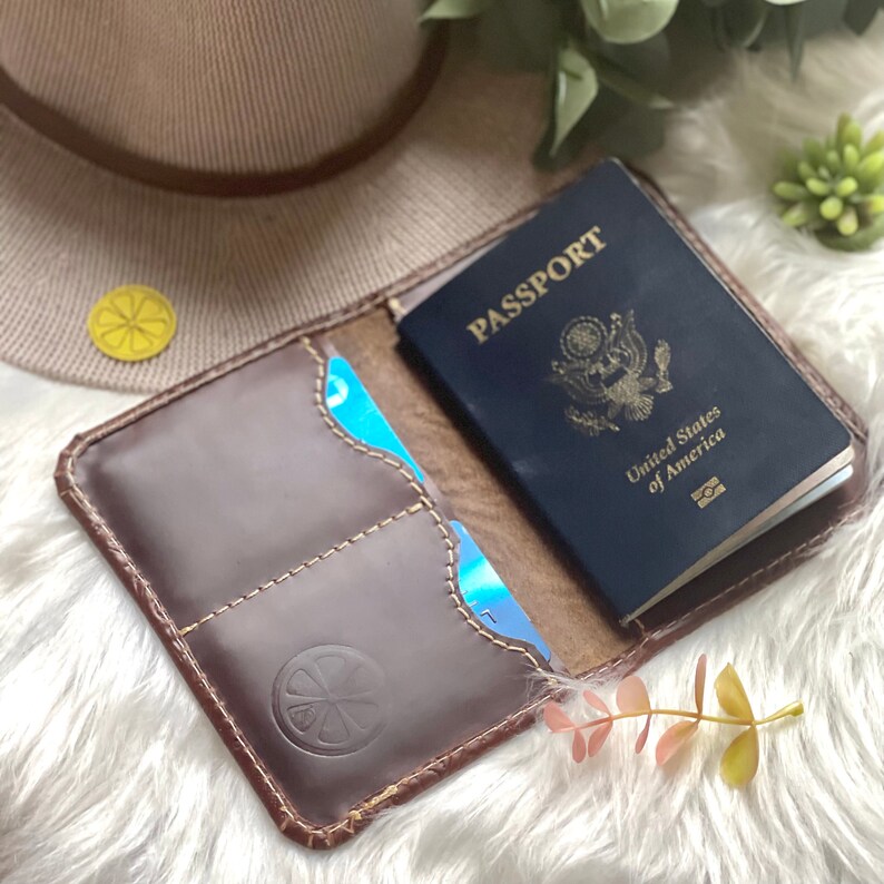 Tooled Leather Passport Cover Passport Holder Leather Gift Etsy