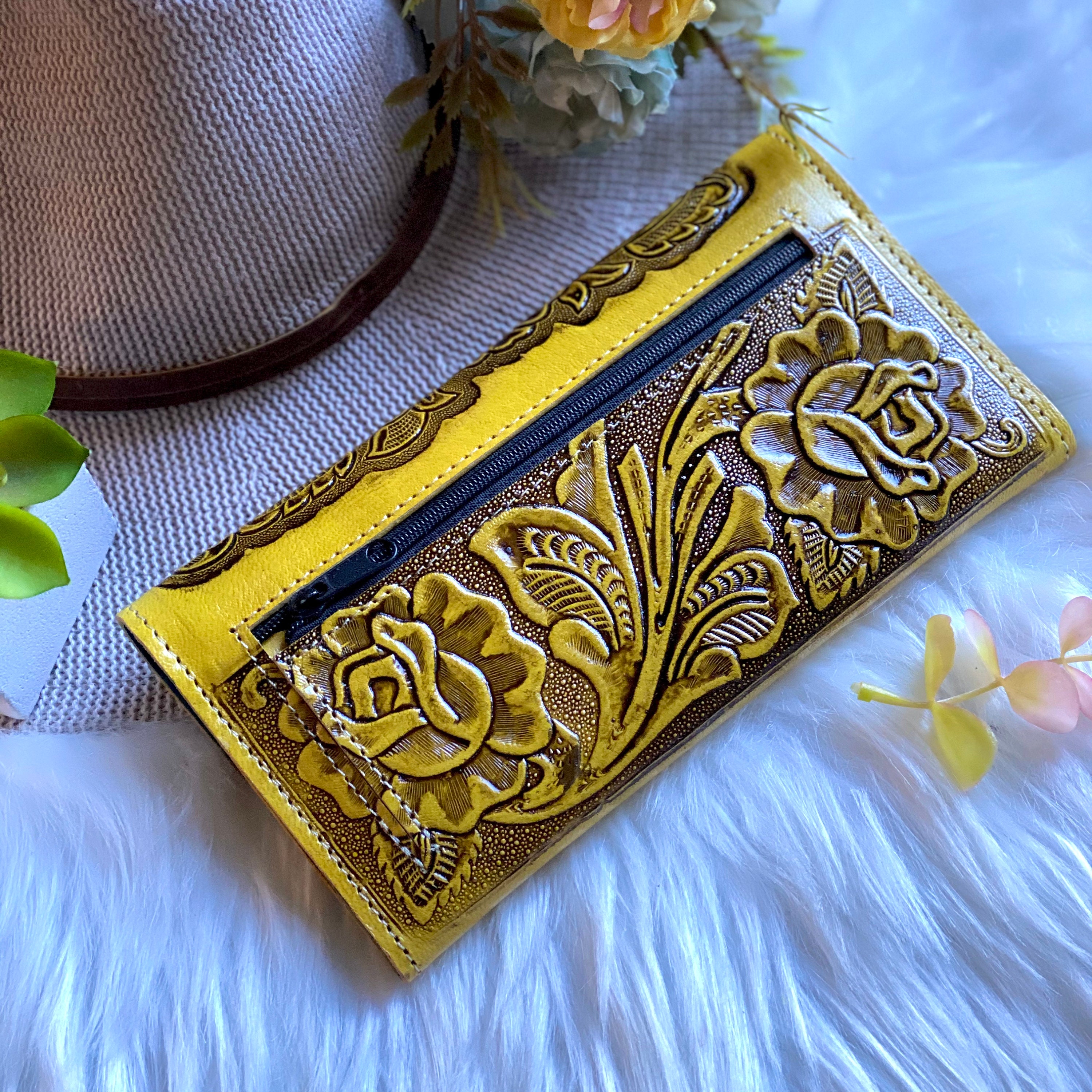 Handmade Leather wallets for women western wallet woman Etsy