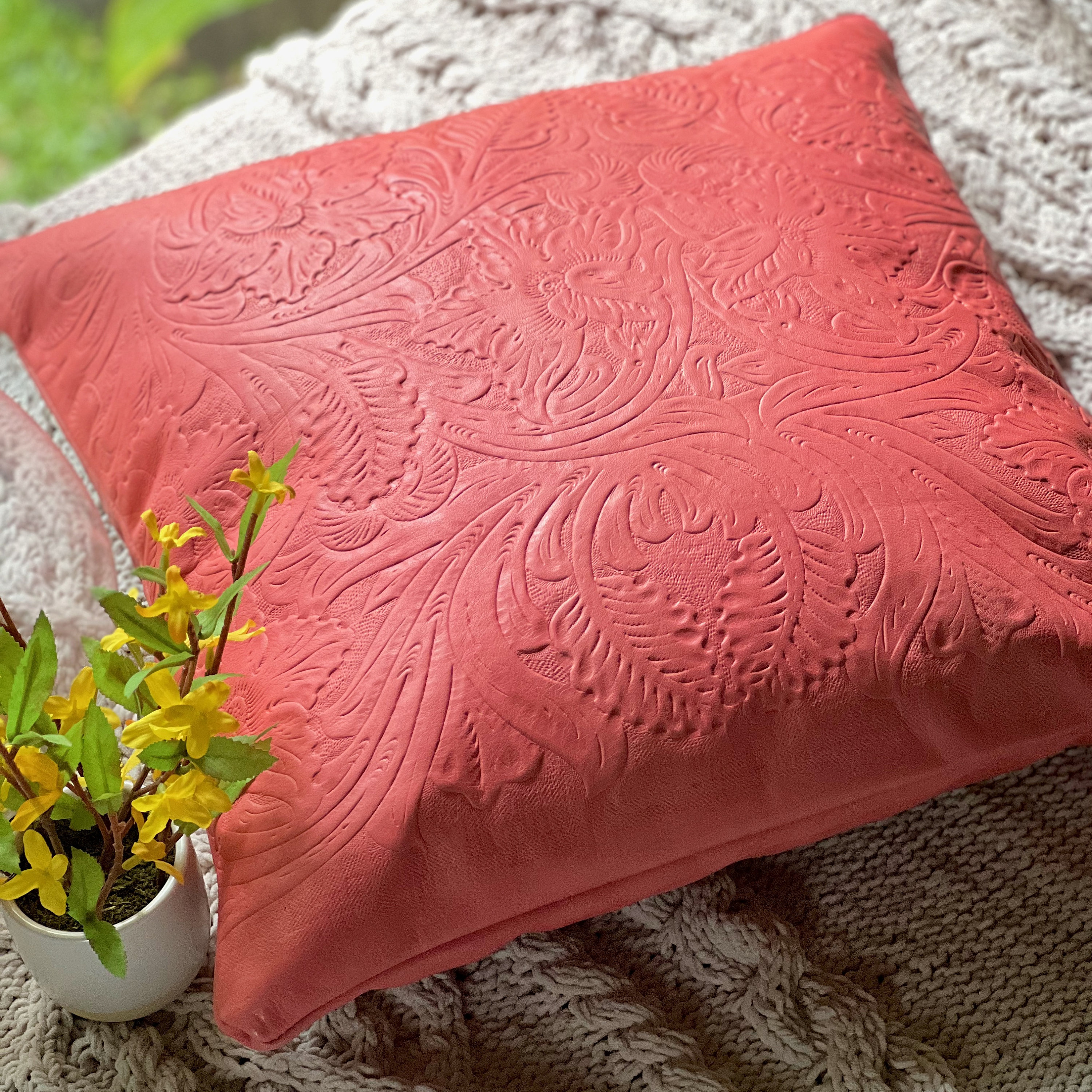 Soft leather throw pillows • leather pillow cover • leather sofa pillows • leather decor pillows