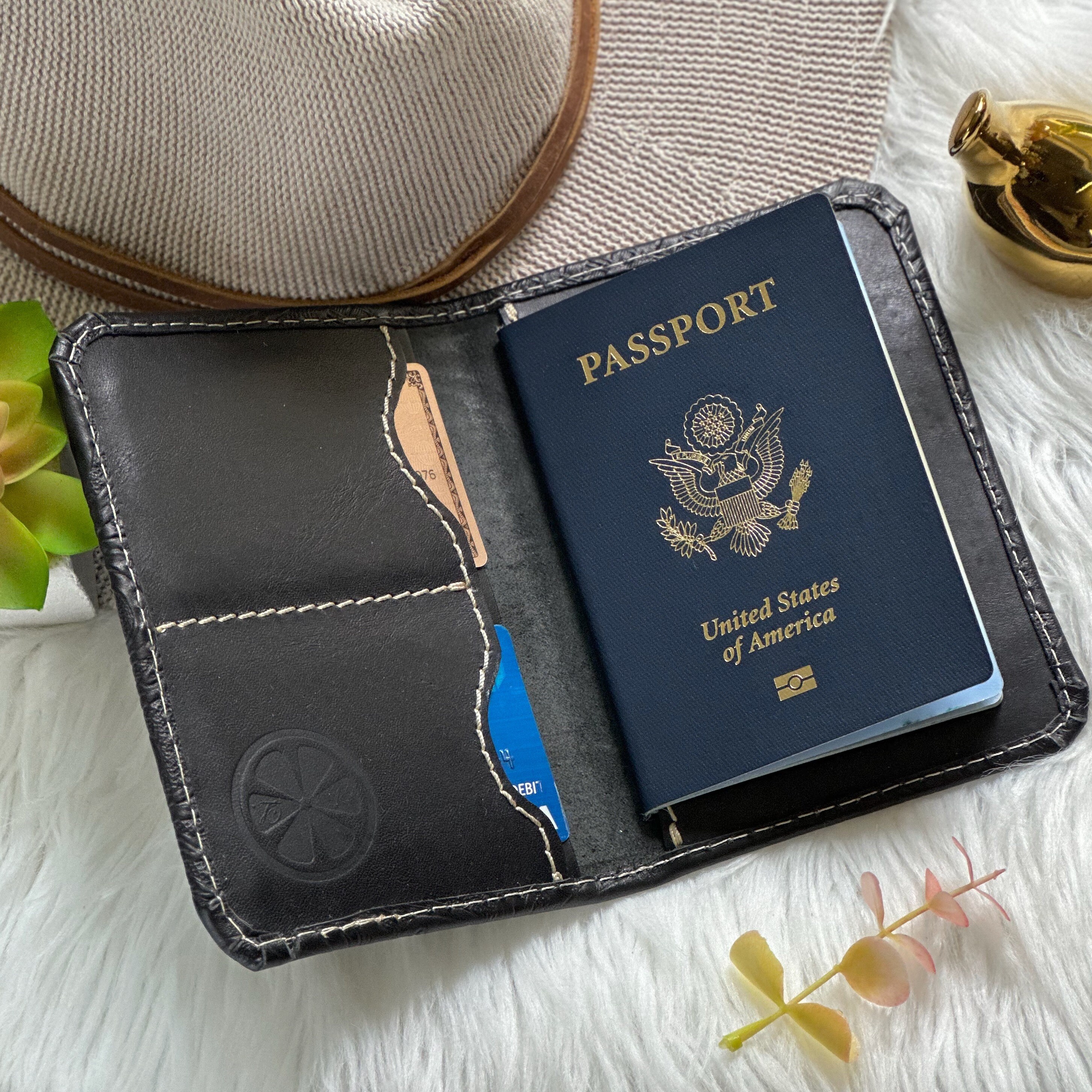 thumbnail image 2 of Travel Wallet, Letter A Passport Cover, Passport Holder Personalized Travel Accessory, Gift For 2 of 10