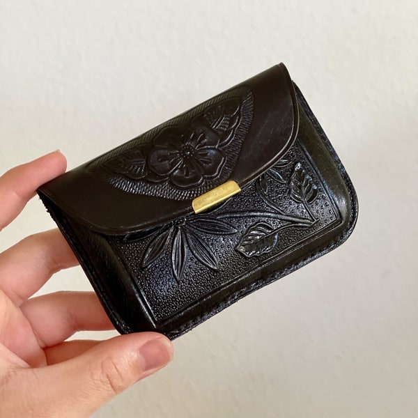 Leather Key ring wallet •Zipper pouch • Change Purse