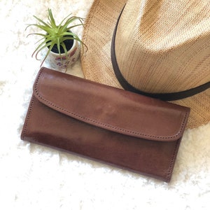 Carteras de piel suave para mujer • Cartera fina • Cartera minimalista • Regalos de Navidad para ella
