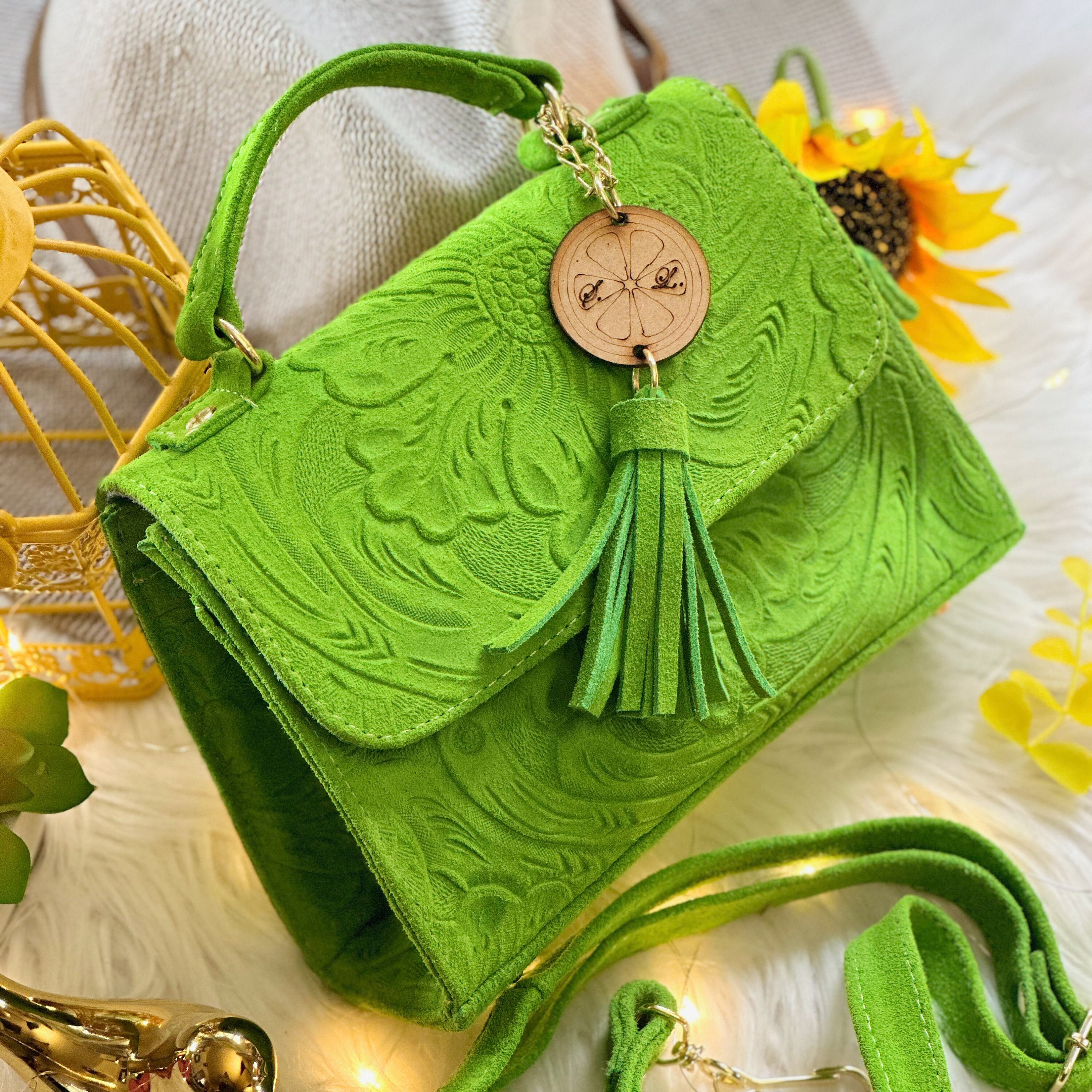 Embossed small leather bag • small leather crossbody bag • small