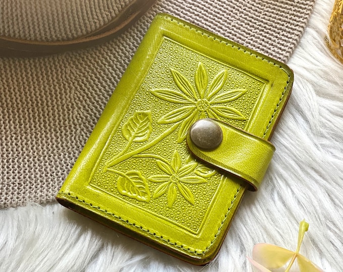 Graduation Gift for Her • Slim Leather Credit Card Holder • Minimalist Wallet for Women • Personalized Boho Wallet