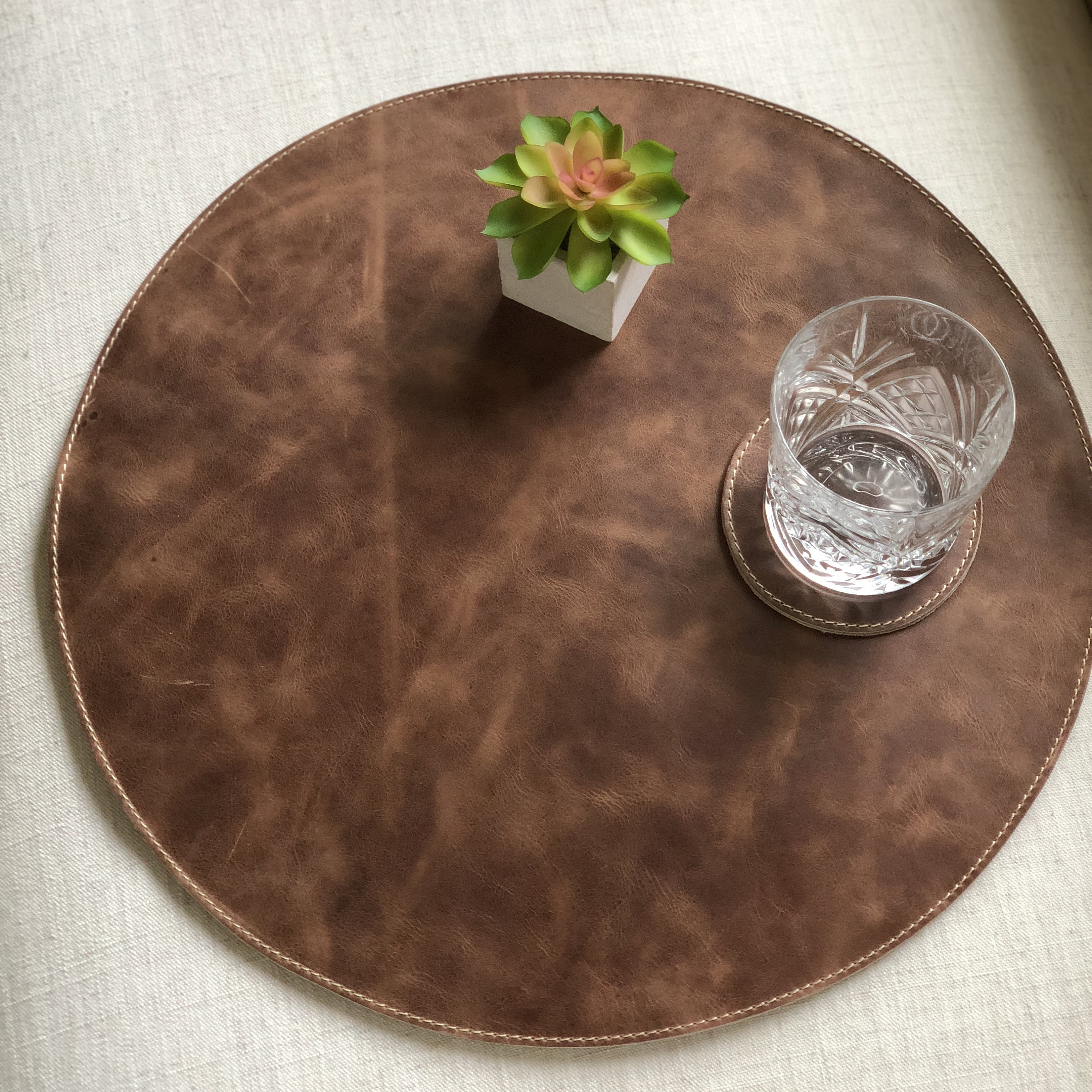Premium Leather Placemats.