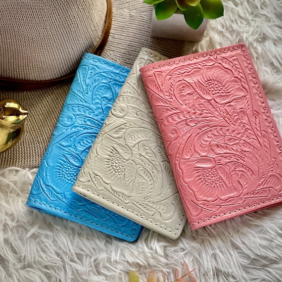 Tooled Leather Passport Cover: Handmade Travel Wallet