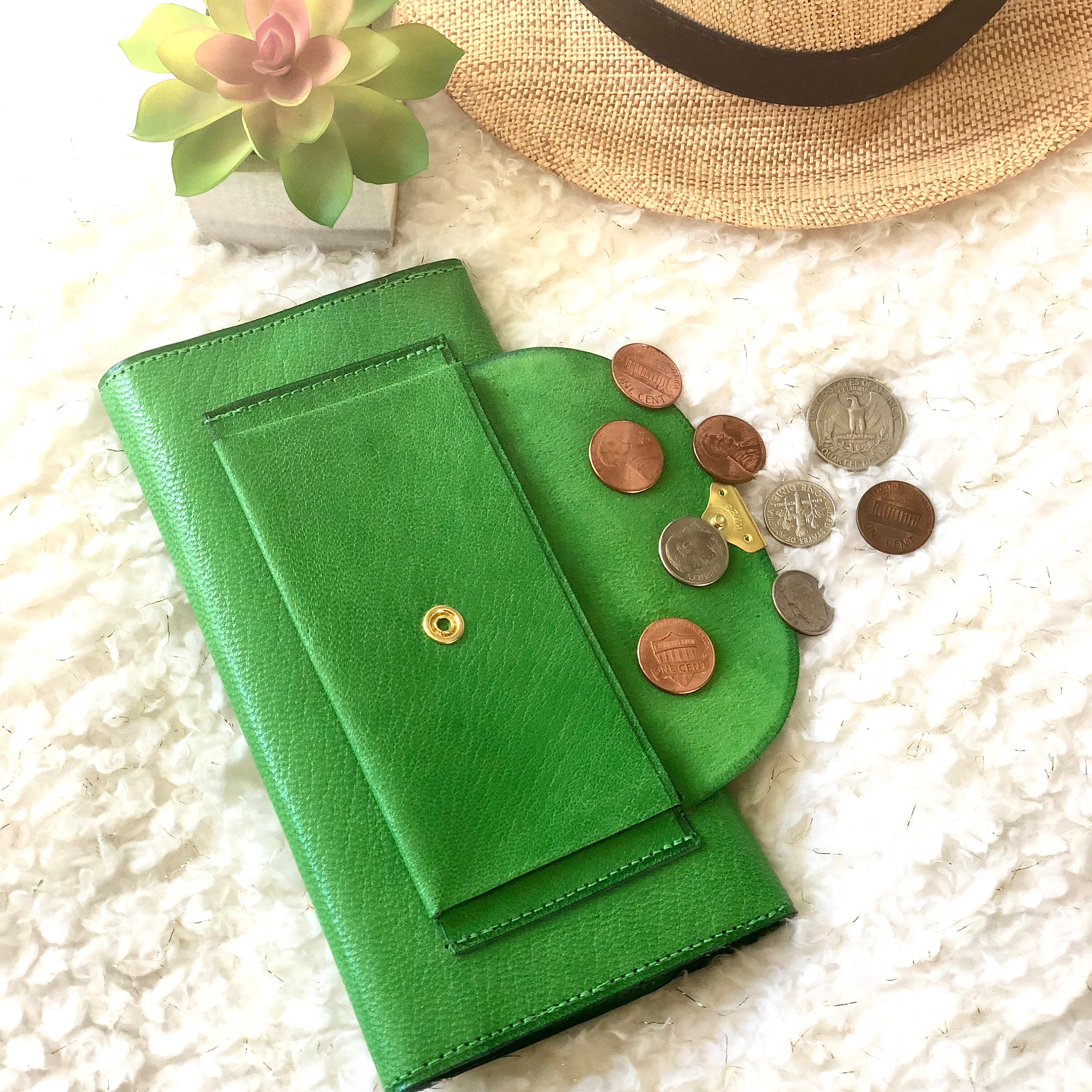 Authentic leather wallets for woman • personalized gifts for her • Slim