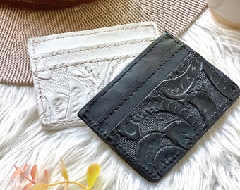 Carry Your Cards in Style with our Handmade Tooled Leather Card Holders for Women • Gifts cards holder • cute wallet • gifts for mom