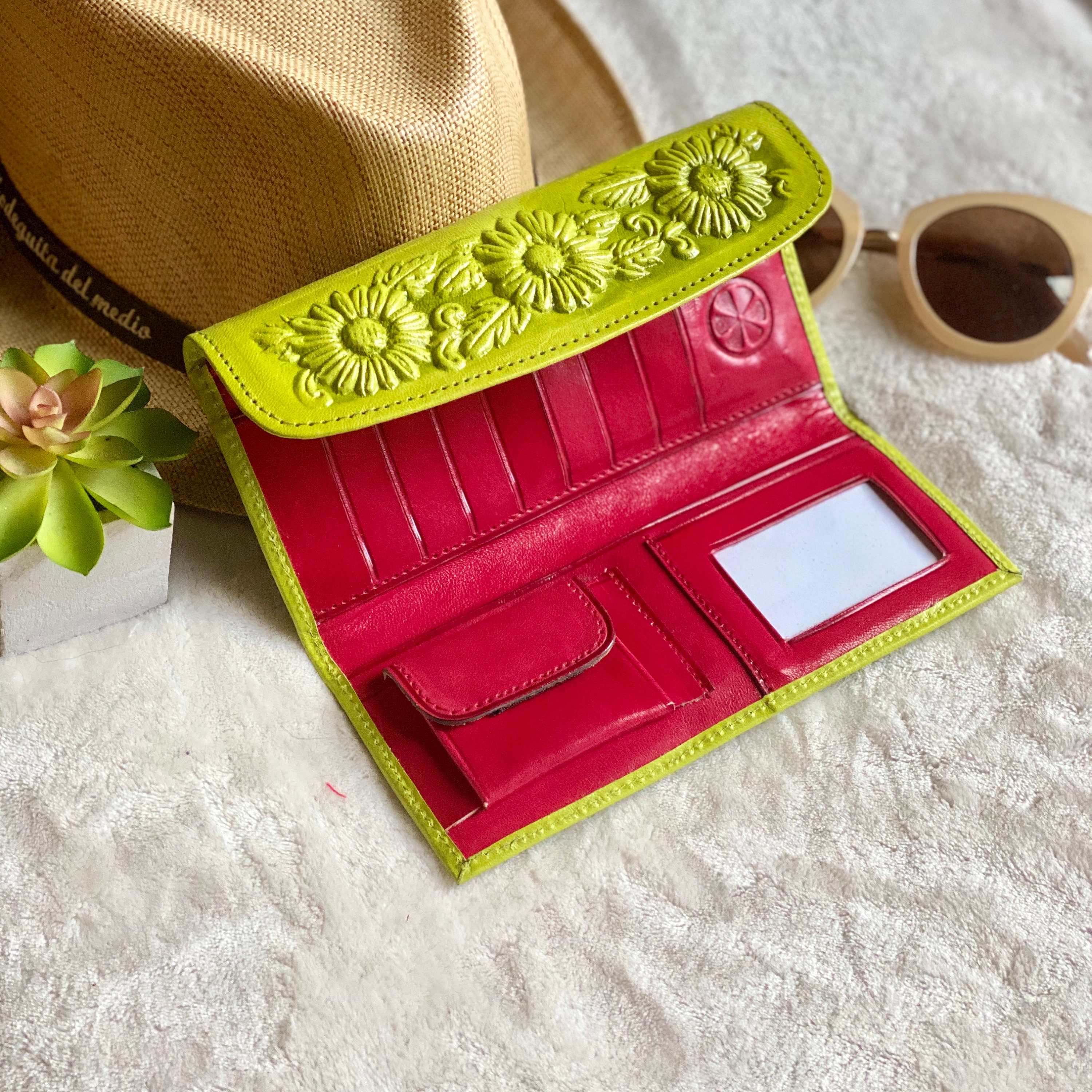 Sunflower Leather wallets for women Bohemian Wallet Wallet Women's