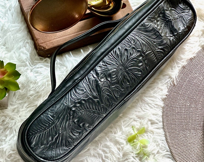 Heat Resistant Leather Hair Tools Travel Case • Travel Organizer for Hair Tools • Personalized gifts for women