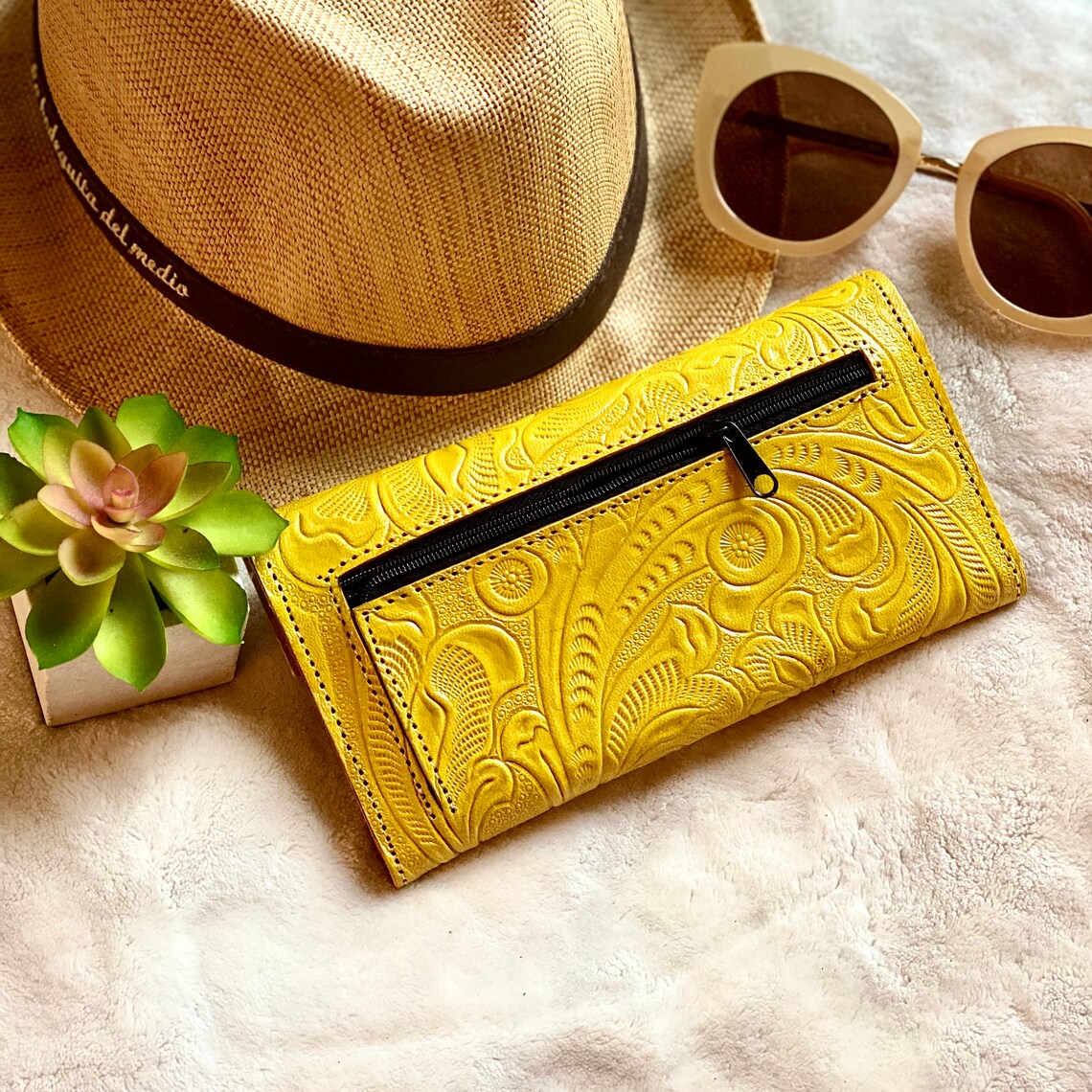 Leather wallet women's leather wallet for woman Lilies Etsy