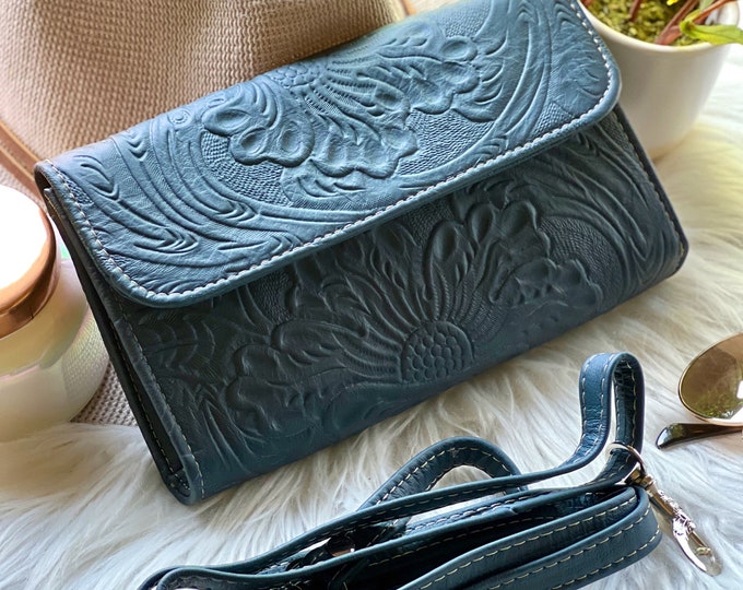 Carved soft leather small bags for women • small bags • boho bag • Leather gifts for women