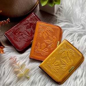 Handcrafted leather small wallets for women • compact wallet • small gifts • Pocket Wallets • Minimalist wallet