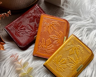 Handcrafted leather small wallets for women • compact wallet • small gifts • Pocket Wallets • Minimalist wallet