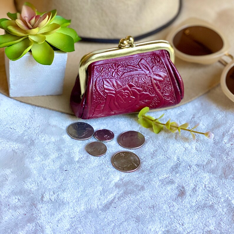 Vintage Style Leather Coin Purse