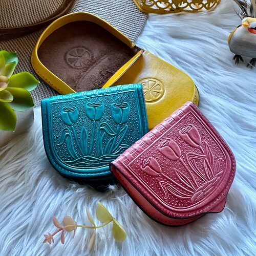 Leather Vintage Style Coin Purse Leather Change Purse Coin Etsy