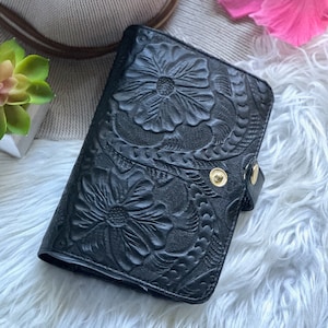 Authentic Leather Binder Cash envelope wallet • Budget Wallet • a7 Cash Wallet • Travel Organizer • Gifts for women • Travel Wallet