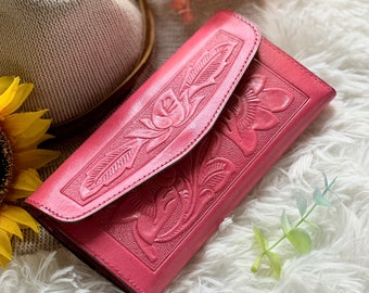 Embossed leather cute wallets for women •  personalized wallets • Vintages style wallets • ladies wallets • personalized gifts