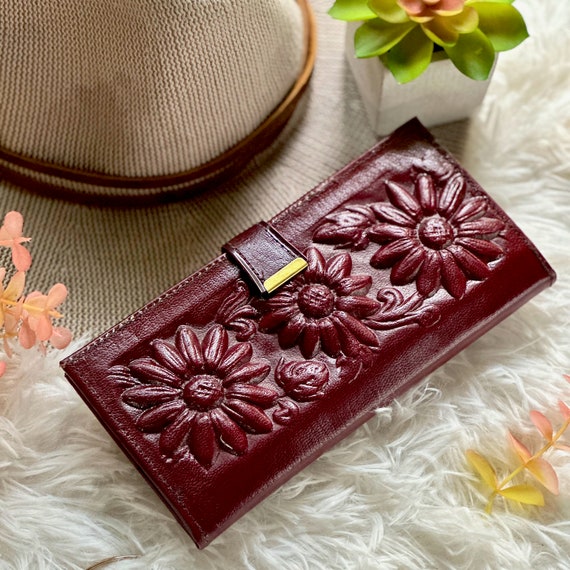 Wholesale Women's Flower PU Leather Zipper Coin Purses
