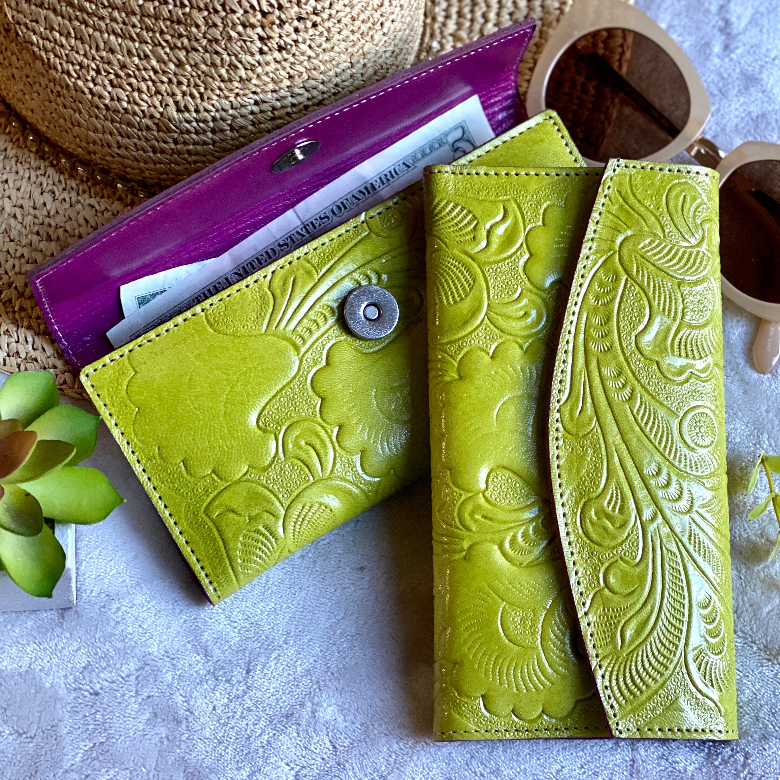 Handcrafted authentic leather women's wallets wallet Etsy